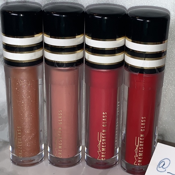 4x Coral Nocturnals Lip Set MAC CREMESHEEN GLASS Limited Edition - Picture 2 of 16